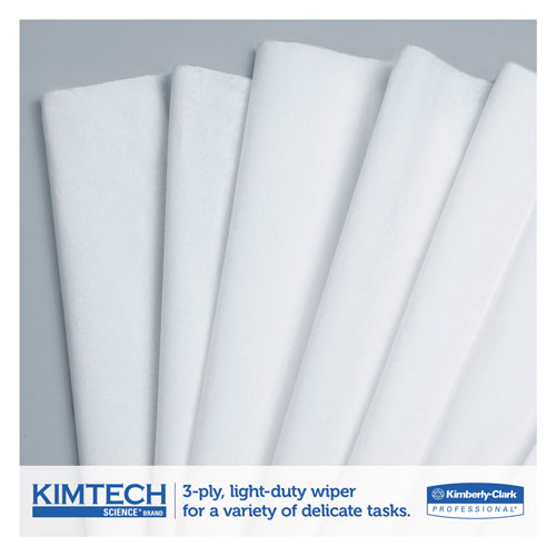 Kimtech™ Kimwipes Delicate Task Wipers, 3-Ply, 11.8 x 11.8, Unscented, White, 100/Box, 15 Boxes/Carton