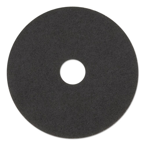 3M Low-Speed Stripper Floor Pad 7200, 17" Diameter, Black, 5/Carton