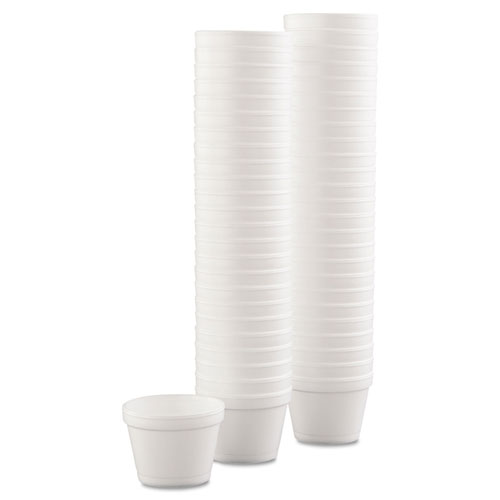 Dart Bowl Containers, Foam, 4oz, White, 1000/Carton