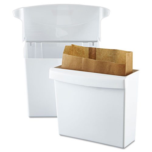 Rubbermaid Sanitary Napkin Receptacle with Rigid Liner, Plastic, White