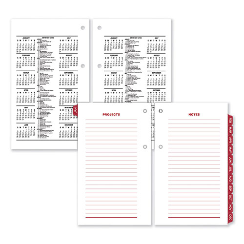 Acco AtAGlance Desk Calendar Refill with Tabs 3.5 x 6, White Sheets
