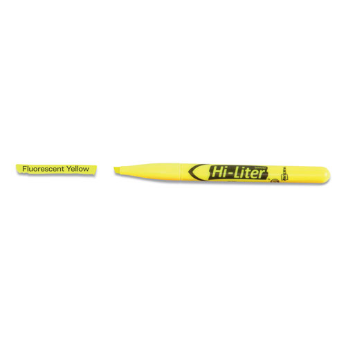 Avery HI-LITER Pen-Style Highlighters, Chisel Tip, Fluorescent Yellow, Dozen