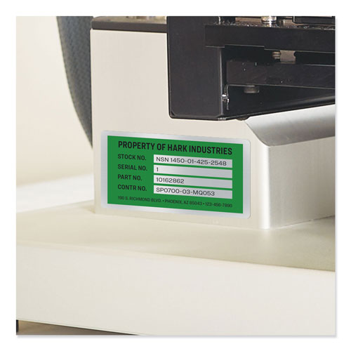 Avery PermaTrack Metallic Asset Tag Labels, Laser Printers, 2 x 3.75, Silver, 8/Sheet, 8 Sheets/Pack