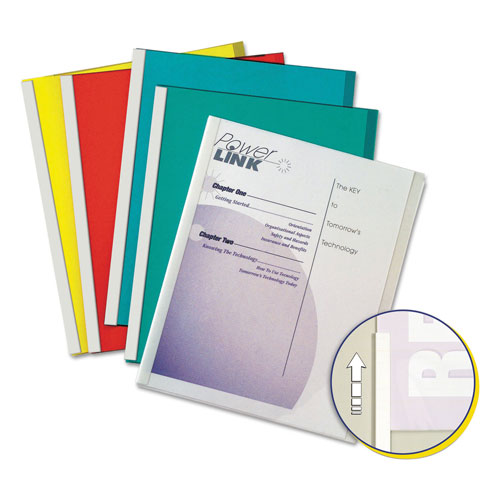 C-Line Report Covers with Binding Bars, Vinyl, Assorted, 8 1/2 x 11, 50/BX