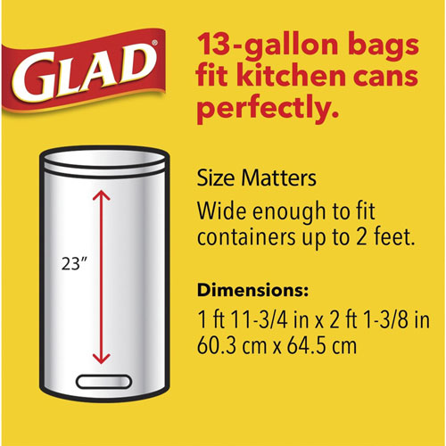 13gal Kitchen Drawstring Trashbags ForceFlex Tall Kitchen Drawstring Trash  Bags, 13 gal, 0.72 mil, 23.75 x