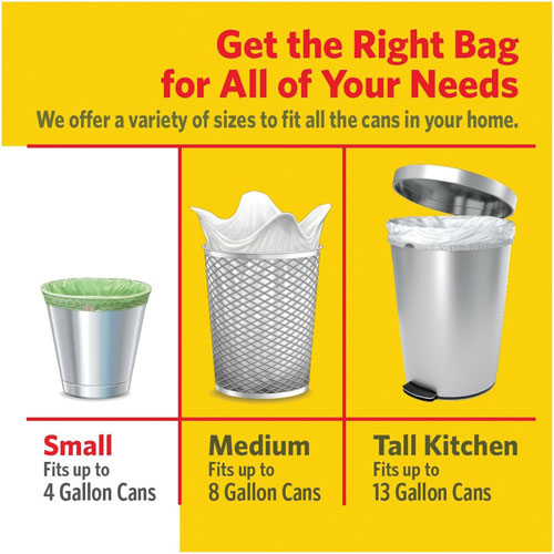 Glad OdorShield Small Drawstring Trash Bags, 4 Gallon Trash Bag