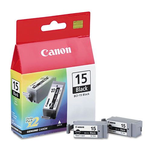 Canon BCI 15 Ink/Tank for i70 | i90, Black, 2/Pack CNMBCI15BK | ReStockIt.com