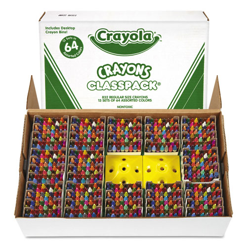 Crayola Classpack Regular Crayons | Assorted, 13 Caddies, 832/Box