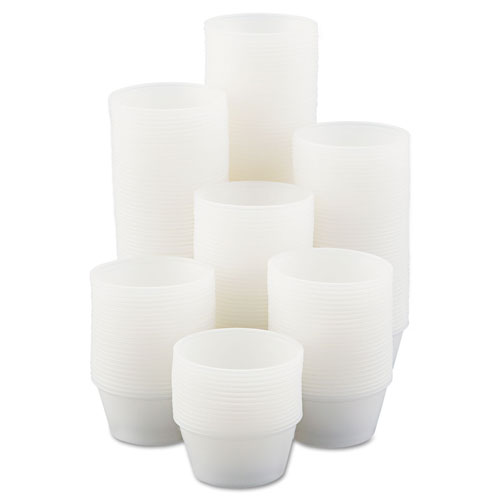 Solo Polystyrene Portion Cups, 3.25oz, Translucent, 250/Bag, 10 Bags/Carton