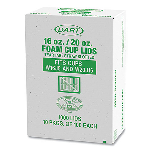 Dart Translucent Slotted Foam Cup Lids