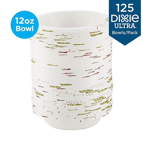 Dixie Pathways Heavyweight Paper Bowls, WiseSize, 12oz, 125/Pack