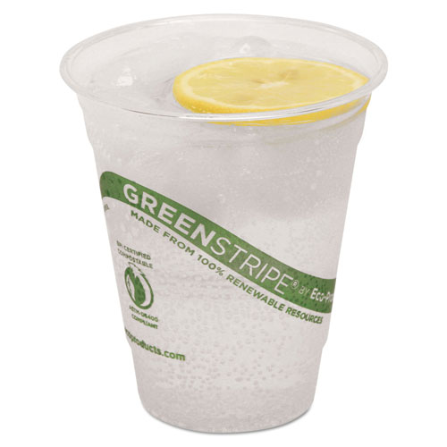 Eco Products GreenStripe Plastic Cold Cups 12 Oz. Carton Of 1000