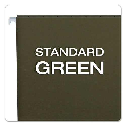Pendaflex Standard Green Hanging Folders, Letter Size, Straight Tab, Standard Green, 25/Box