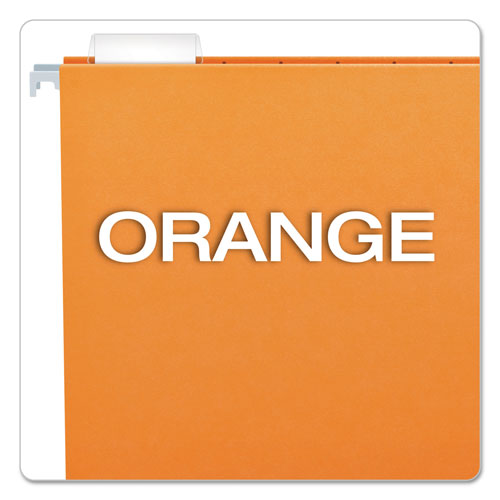 Pendaflex Colored Hanging Folders, Letter Size, 1/5-Cut Tab, Orange, 25/Box