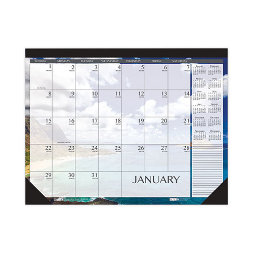 House Of Doolittle Earthscapes Seascapes Desk Pad Calendar | 18.5 x 13