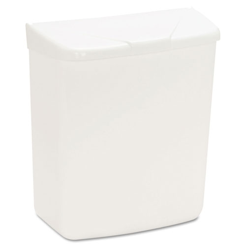 Hospeco Wall Mount Sanitary Napkin Receptacle-ABS, PPC Plastic, 1gal, White
