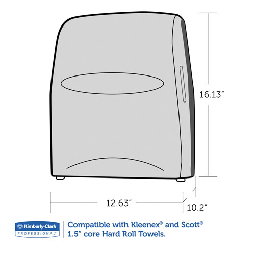 Kimberly-Clark Sanitouch Hard Roll Towel Dispenser, 12.63 x 10.2 x 16.13, Smoke