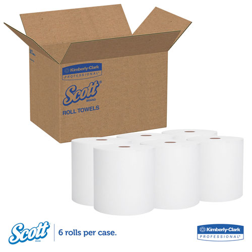 Scott® Essential High Capacity Hard Roll Towels for Business, Absorbency Pockets, 1-Ply, 8