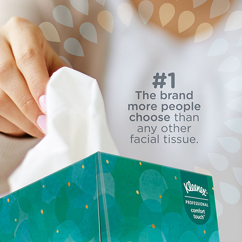 Kimberly-Clark Kleenex Professional Facial Tissue Cube for Business (21270), Upright Face Tissue Box, 36 Boxes / Case, 95 Tissues /Box, 3,420 Tissues  / Case, KIM21270CT
