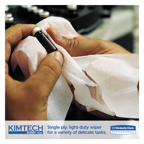 Kimtech™ Kimwipes Delicate Task Wipers, 1-Ply, 14.7 x 16.6, Unscented, White, 144/Box, 15 Boxes/Carton