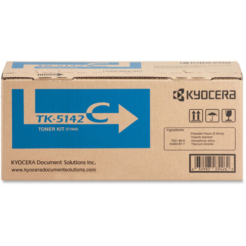 Kyocera Toner Cartridge f/6130/6030 | 5000 Page Yield, Cyan | KYOTK5142C |  ReStockIt.com
