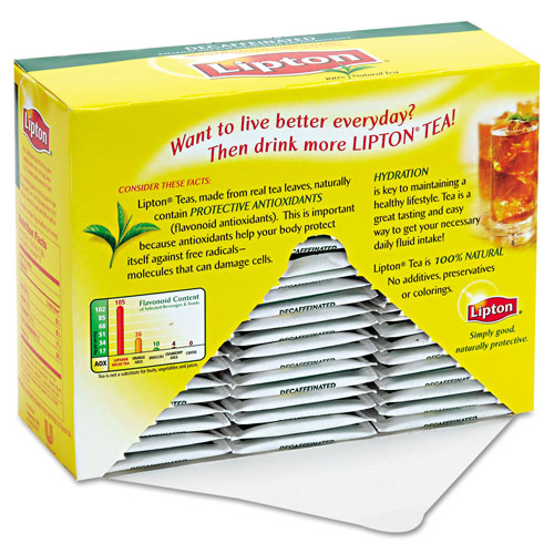 Lipton® Tea Bags, Decaffeinated, 72/Box