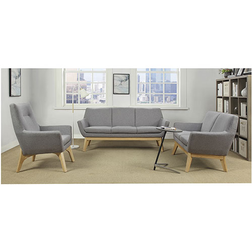 Lorell Quintessence Collection Upholstered Sofa - Gray