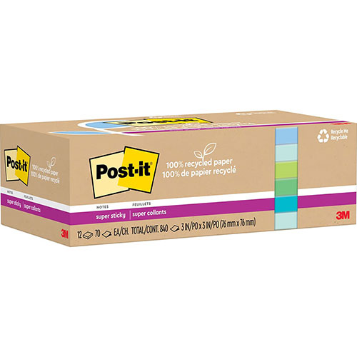 Post-it 76 x 76 mm recyclés
