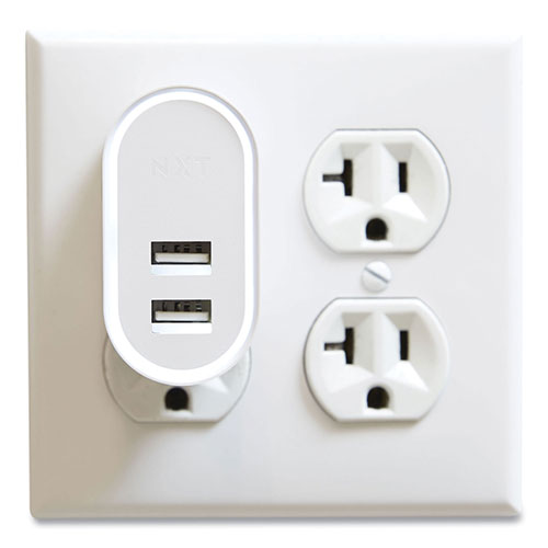 NXT Technologies™ Wall Charger | Two USB-A Ports, White | NXT24384004 |  ReStockIt.com