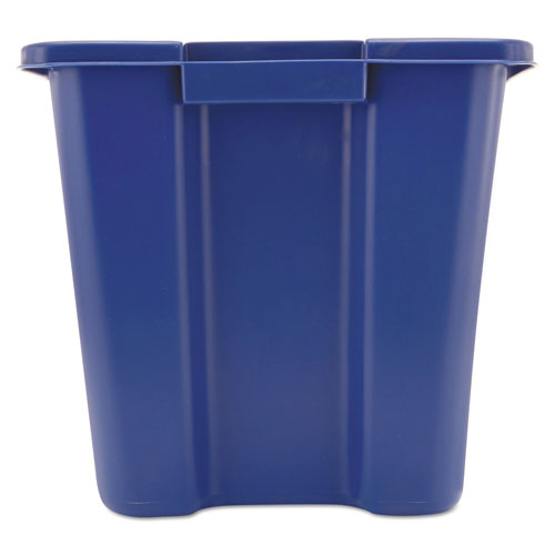 Rubbermaid Stacking Recycle Bin, 14 gal, Polyethylene, Blue