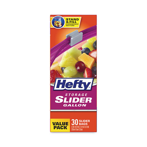 Hefty 1 Gal. Slider Food Storage Bag (15-Count) Stand & Fill Expandable  Bottom - Chic Lumber