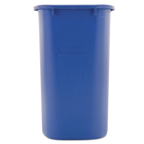 Rubbermaid Deskside Recycling Container, Medium, 28.13 qt, Plastic, Blue