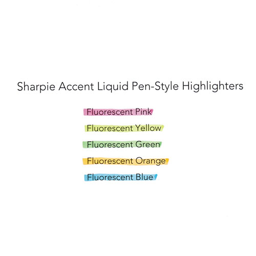 Sharpie® Liquid Pen Style Highlighters, Chisel Tip, Fluorescent Green, Dozen