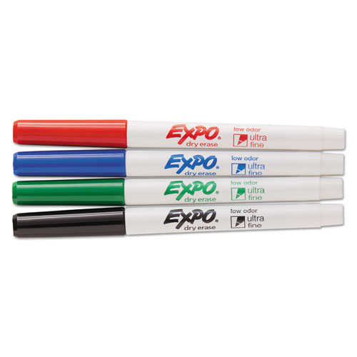 Low-Odor Dry Erase Marker Office Pack Extra-Fine Needle Tip, Black, 36/Pack  