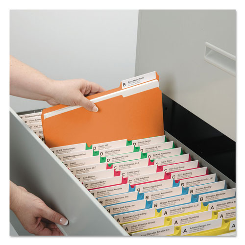 Smead Reinforced Top Tab Colored File Folders, 1/3-Cut Tabs, Letter Size, Assorted, 100/Box