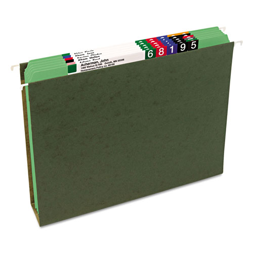 Smead Reinforced Top Tab Colored File Folders, Straight Tab, Letter Size, Green, 100/Box