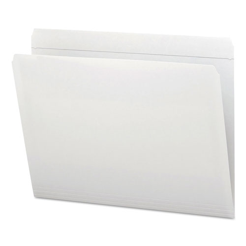 Smead Reinforced Top Tab Colored File Folders, Straight Tab, Letter Size, White, 100/Box