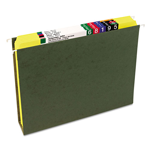 Smead Reinforced Top Tab Colored File Folders, Straight Tab, Letter Size, Yellow, 100/Box