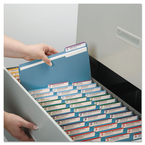 Smead Colored File Folders, 1/3-Cut Tabs, Legal Size, Blue, 100/Box