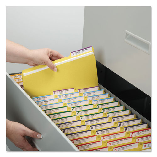 Smead Expanding Recycled Heavy Pressboard Folders, 1/3-Cut Tabs, 1