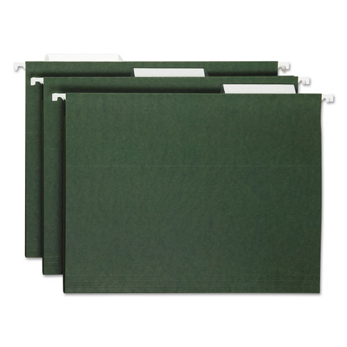 Smead Hanging Folders, Letter Size, 1/3-Cut Tab, Standard Green, 25/Box