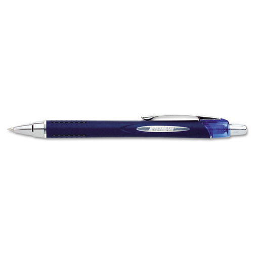 Uni-Ball Jetstream Retractable Ballpoint Pen, Bold 1mm, Blue Ink, Black Barrel