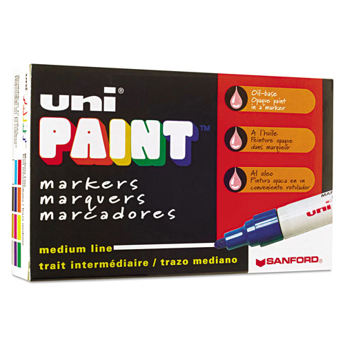 Uni -Paint Permanent Marker, Medium Bullet Tip, Yellow