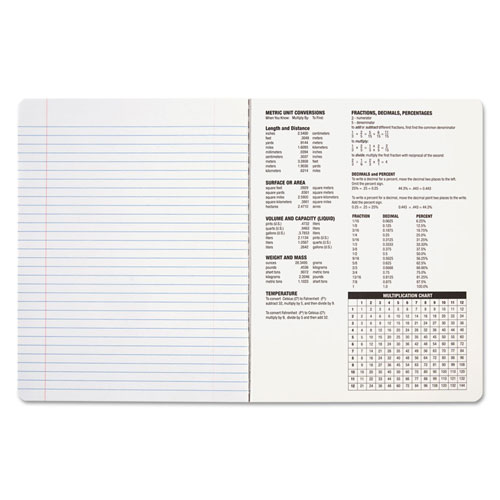 Universal Composition Book, Medium/College Rule, Black Marble Cover, (100) 9.75 x 7.5 Sheets