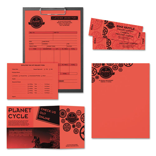 Astrobrights Color Paper, 24 lb, 8.5 x 11, Rocket Red, 500/Ream