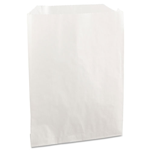 Bagcraft Grease-Resistant Single-Serve Bags, 6" x 7.25", White, 2,000/Carton