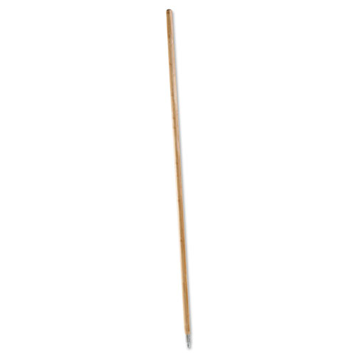 Boardwalk Metal Tip Threaded Hardwood Broom Handle, 1.13" dia x 60", Natural