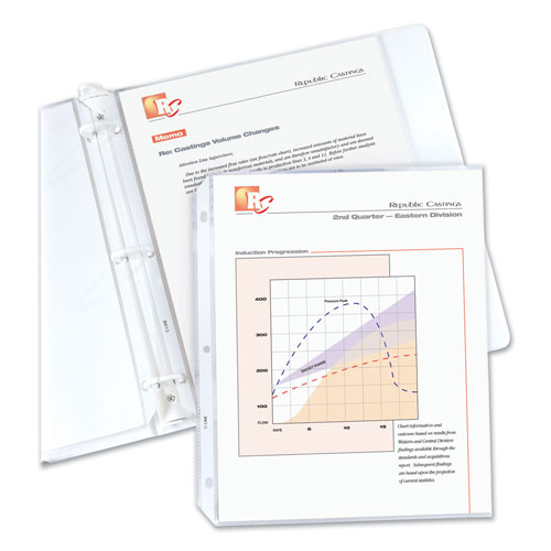 C-Line Standard Weight Polypropylene Sheet Protectors, Non-Glare, 2", 11 x 8 1/2, 100/BX