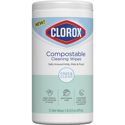 Clorox® Free & Clear Compostable Cleaning Wipes