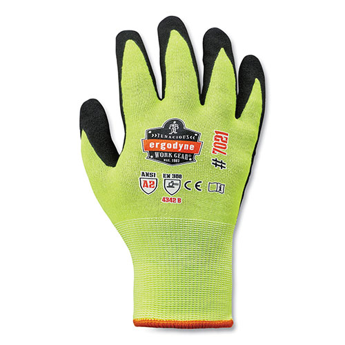 Hi-Vis Polyurethane-Coated Work Gloves, X-Large